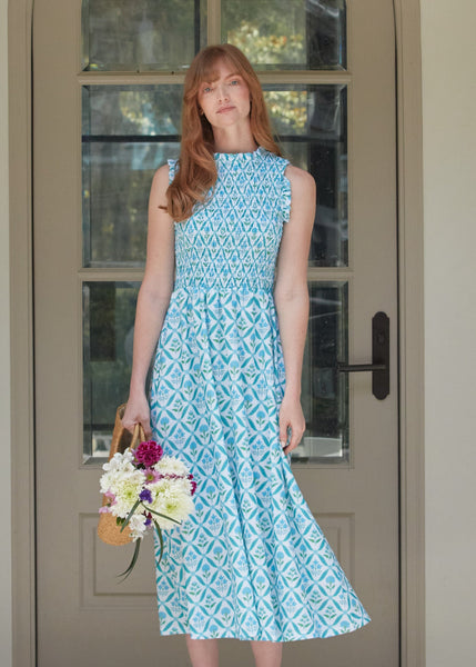 Rosemary Beach Woven Smocked Maxi Dress (272-RB-1706)