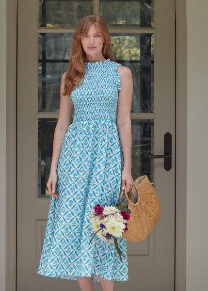 Rosemary Beach Woven Smocked Maxi Dress (272-RB-1706)
