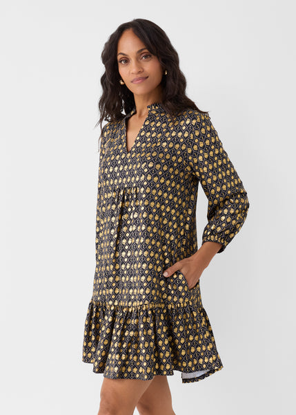 Black Metallic Relaxed Dress (274-MET-1575)