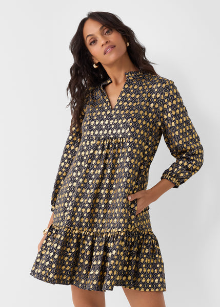 Black Metallic Relaxed Dress (274-MET-1575)