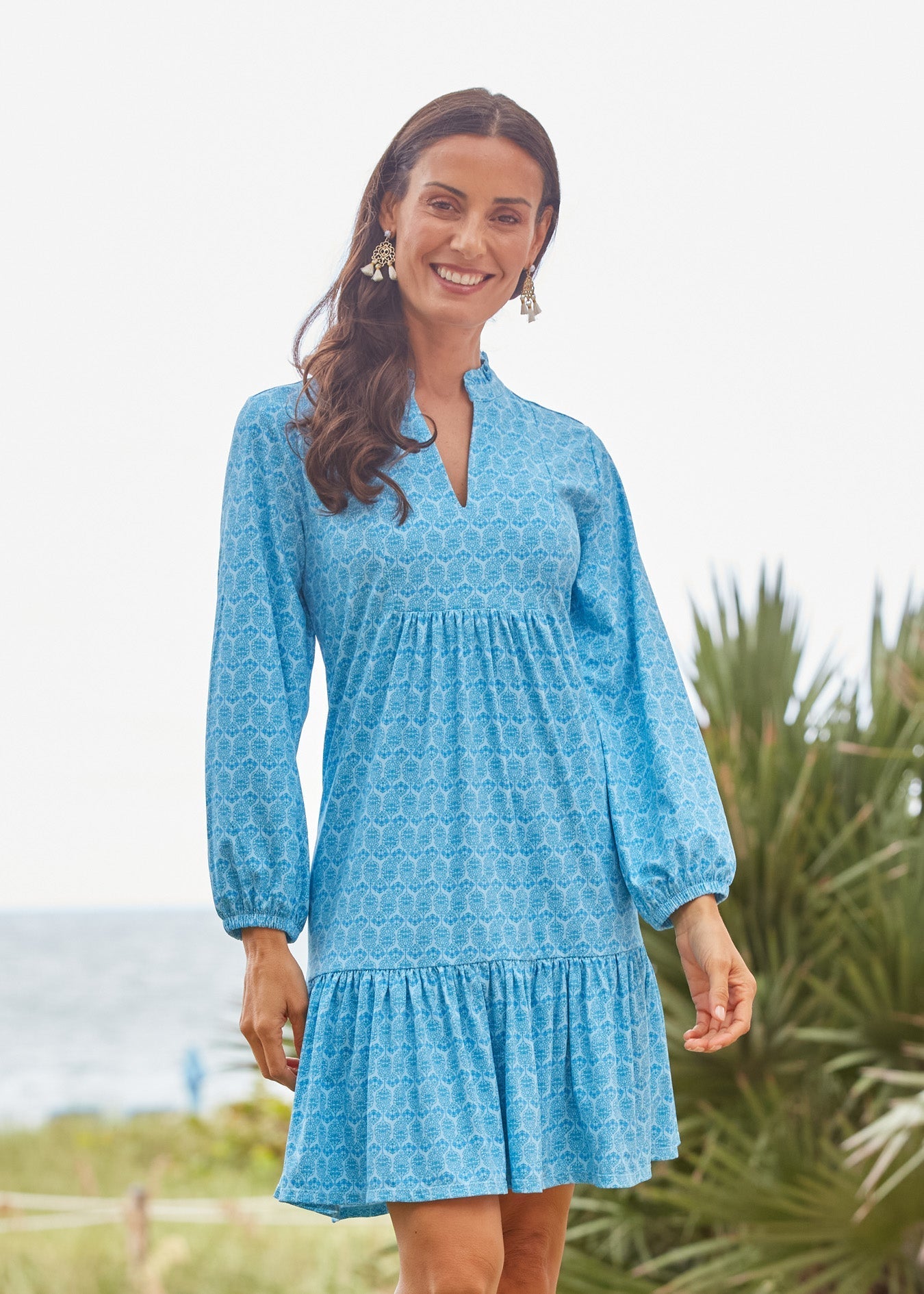 Rosemary Beach Placket Tiered Dress (274-RB-1704)