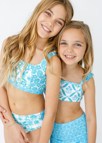 Rosemary Beach 3pc Set- RG & Bikini Top & Swim Shorts (478-RB-1734)