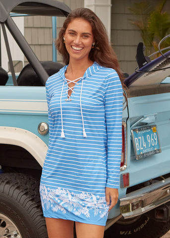 Palm Beach Hooded Tie Front Cover up (504-PB-1700)