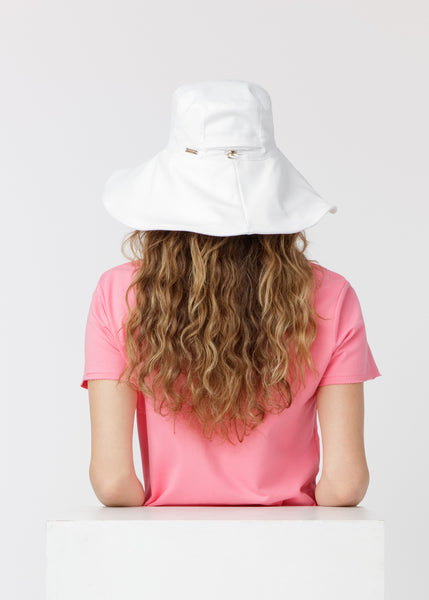White Reversible Linen Hat (801-CC-2034-O/S)