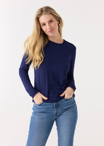Navy Long Sleeve Top (862-CC-1931)