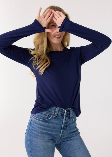 Navy Long Sleeve Top (862-CC-1931)