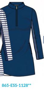 Navy Solid L/S Sport Dress (865-ESS-1128)