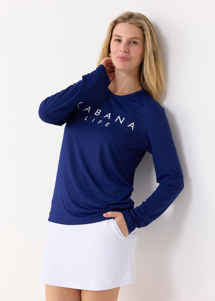 Navy Solid Unisex L/S Tee Shirt (881-CC-1947)