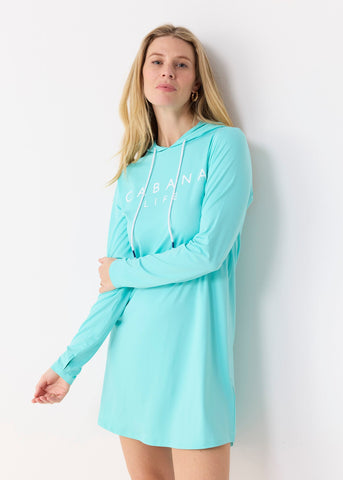 Aqua Hooded Cover Up (883-CC-1943)