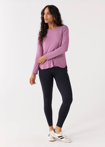 Orchid Hi/Lo Bamboo Long Sleeve Top (901-CC-1802)