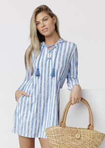 Harbor Lace Up Hooded Cover Up (504-HA-2056)
