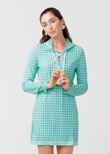 Flora Lace Up Hooded Cover Up (504-FA-2087)