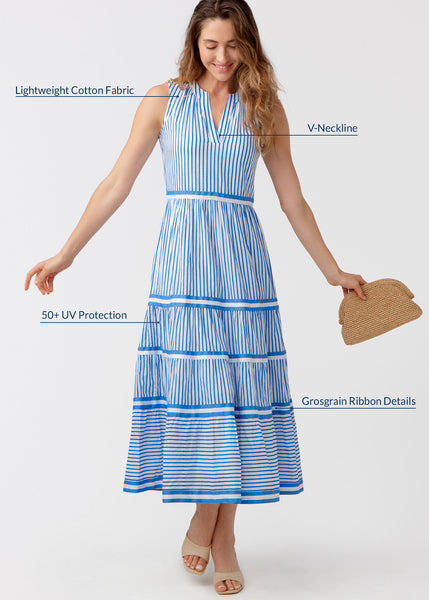 Woven Tiered Maxi Dress (257-PB-1701)