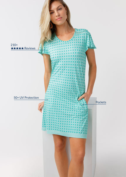 Flora Short Sleeve Shift Dress (486-FA-2166)