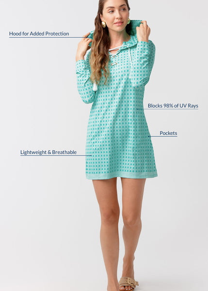 Flora Lace Up Hooded Cover Up (504-FA-2087)