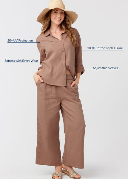 Brown Button Down Shirt (905-TB-1806)