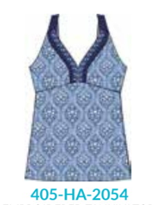Harbor Embroidered Tankini Top (405-HA-2054)