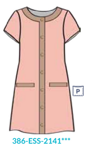 Coral Terry Button Dress (386-ESS-2141)