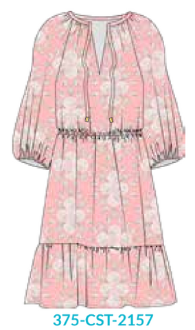 Coast Flowy Cinch Waist Dress (375-CST-2157)