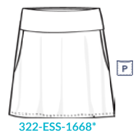 Essentials White - 17" Skort (322-ESS-1668)