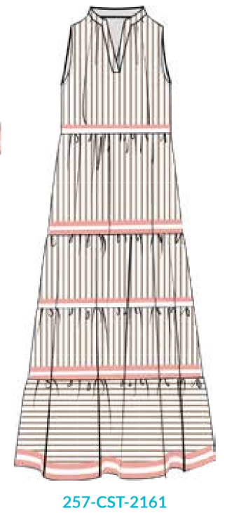 Coast Sleeveless Tiered Maxi Dress (257-CST-2161)