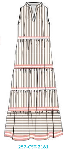 Coast Sleeveless Tiered Maxi Dress (257-CST-2161)