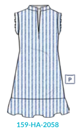 Harbor Sleeveless Ruffle Sport Dress (159-HA-2058)