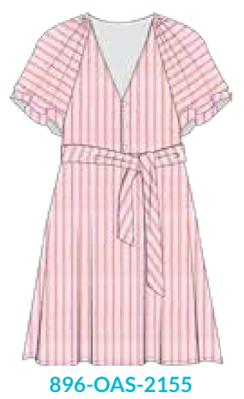 Oasis V Neck Tiered Dress (896-OAS-2155)