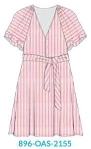 Oasis V Neck Tiered Dress (896-OAS-2155)