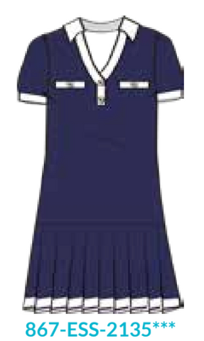 Cabana Life Navy Pleated Sport Dress (867-ESS-2135)
