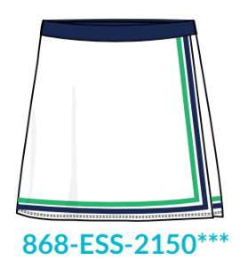 Essentials White - Ribbed Skort (868-ESS-2150)