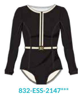 Black/Gold Belted Unisuit (832-ESS-2147)