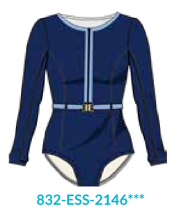 Navy Solid Belted Unisuit (832-ESS-2146)