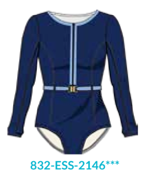 Navy Solid Belted Unisuit (832-ESS-2146)