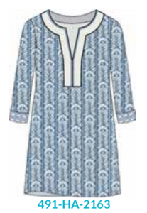 Harbor Embroidered Tunic Dress (491-HA-2163)