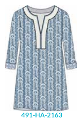 Harbor Embroidered Tunic Dress (491-HA-2163)