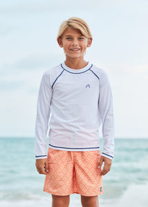 Boys Fisher Island Swim Trunks with Comfort Short (217-FL23, K-217-FL23)