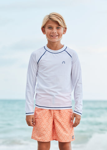 Boys Fisher Island Swim Trunks with Comfort Short (217-FL23, K-217-FL23)