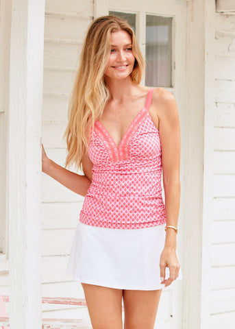 Boca Raton Embroidered Tankini Top (405-BR23)